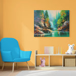 Load image into Gallery viewer, The Autumn Waterfall | Abstract Art | Digital Printed Canvas
