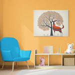 Load image into Gallery viewer, Deer | Gond Art | Traditional Indian Art | Digital Printed Canvas
