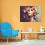 Load image into Gallery viewer, Beautiful Lady | Abstract Art | Digital Printed Canvas
