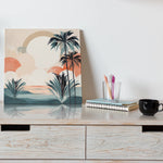 Load image into Gallery viewer, Bohemian Breeze: Tropical Escape with Boho Vibes by the Beach | Digital Printed Canvas
