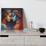 Load image into Gallery viewer, Radha-Krishna | Beautiful Abstract Art | Digital Printed Canvas
