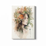 Load image into Gallery viewer, Nature&#39;s Muse: Boho Art Unveiling a Stunning Girl Adorned by Elements of Nature | Digital Printed Canvas
