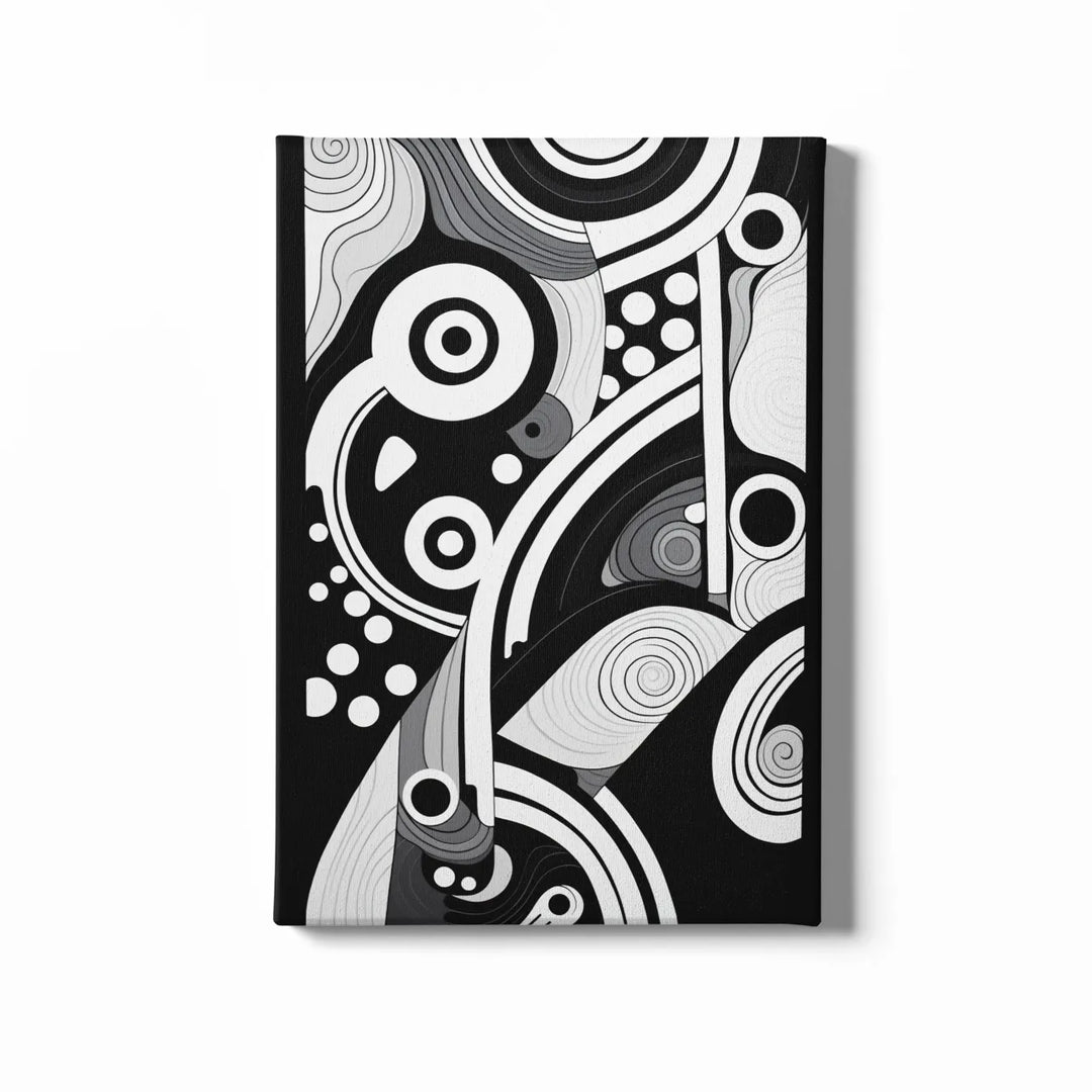 Contrast in Harmony: Exploring Black and White Abstract Patterns | Digital Printed Canvas
