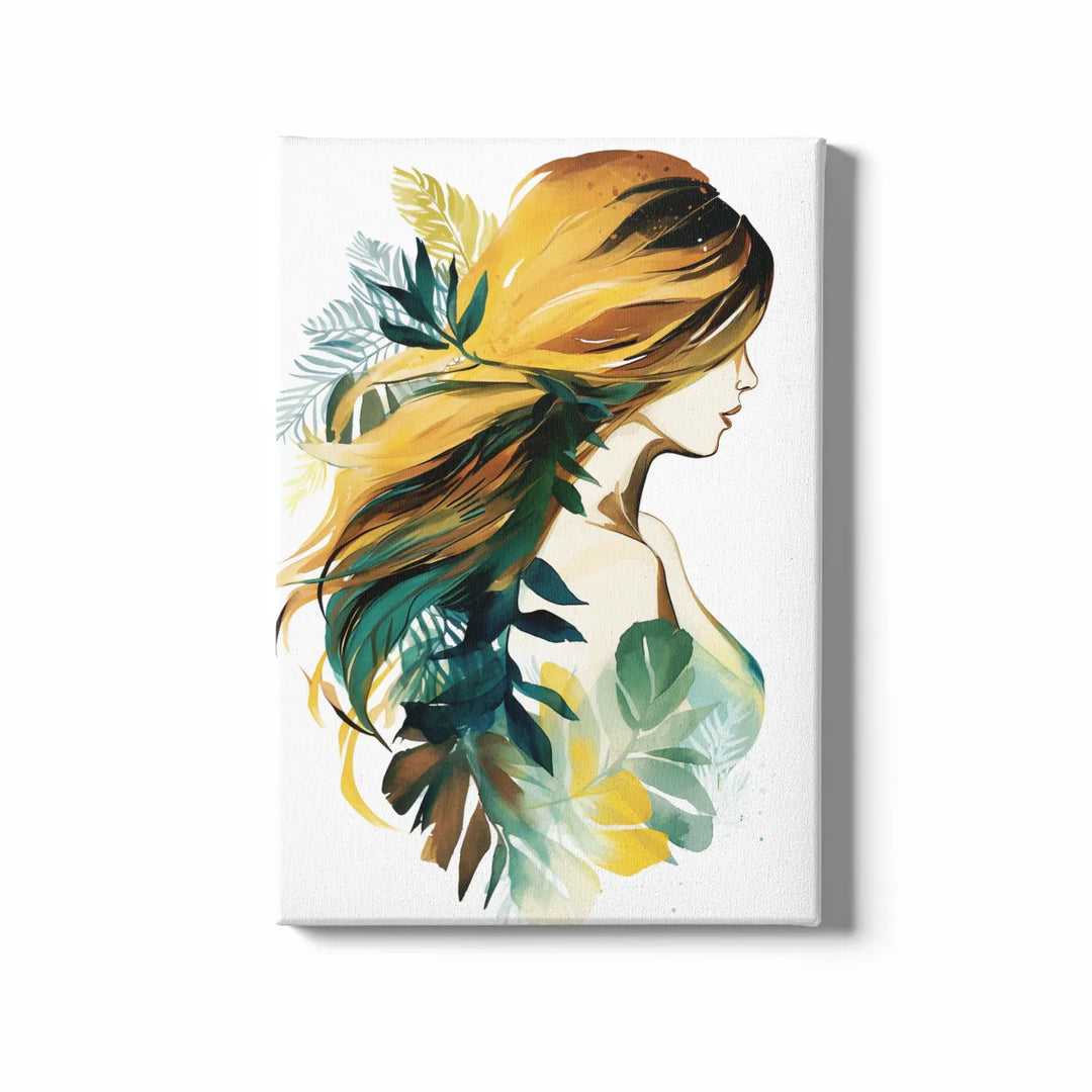 Tropical Grace | Mesmerizing Silhouette Poster | Digital Printed Canvas