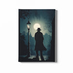 Load image into Gallery viewer, The Night Detective | Retro Illustration | Digital Printed Canvas
