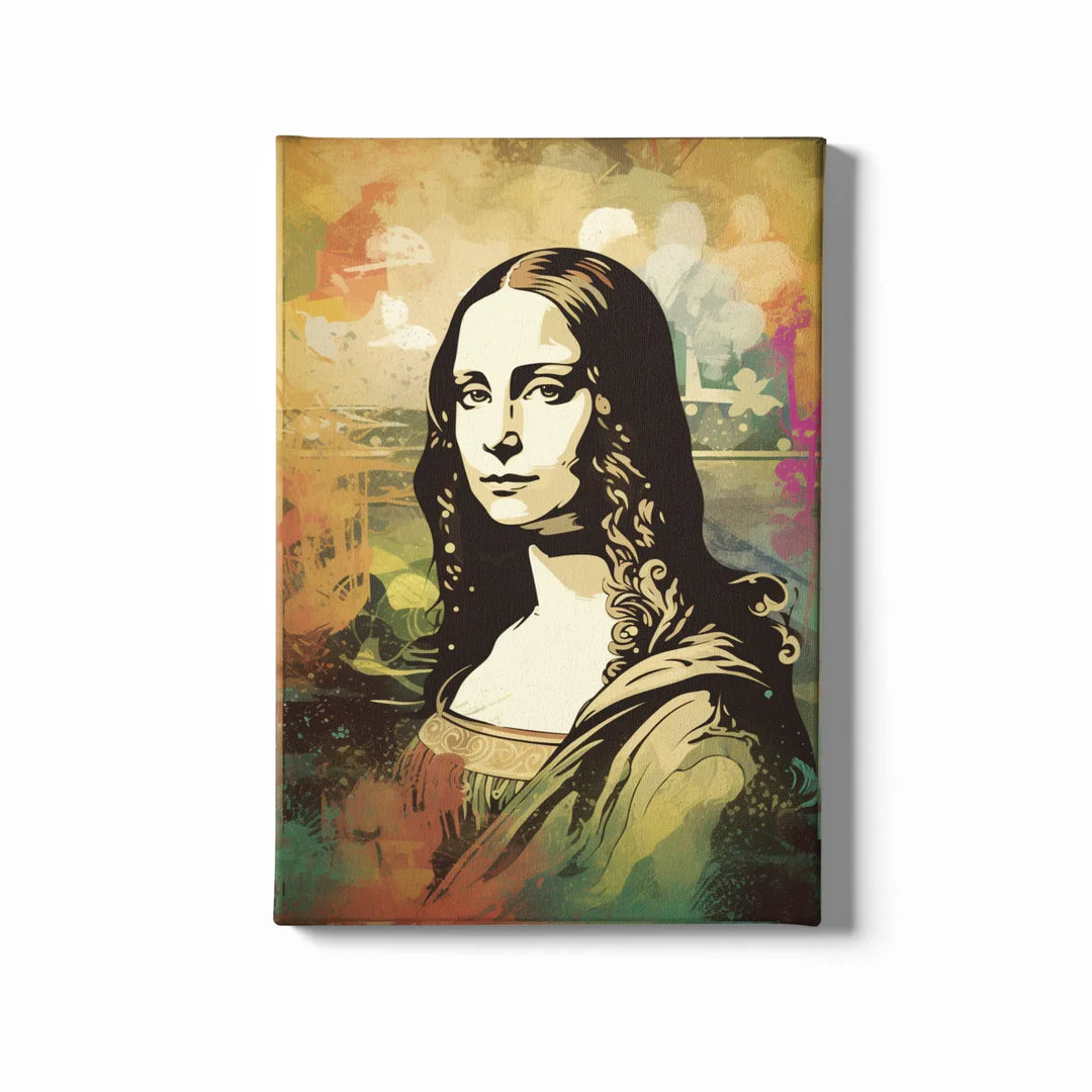 Mona Lisa | Retro Themed Illustration | Digital Printed Canvas