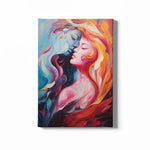 Load image into Gallery viewer, Harmony Unveiled: Abstract Couple Syncing as One | Digital Printed Canvas
