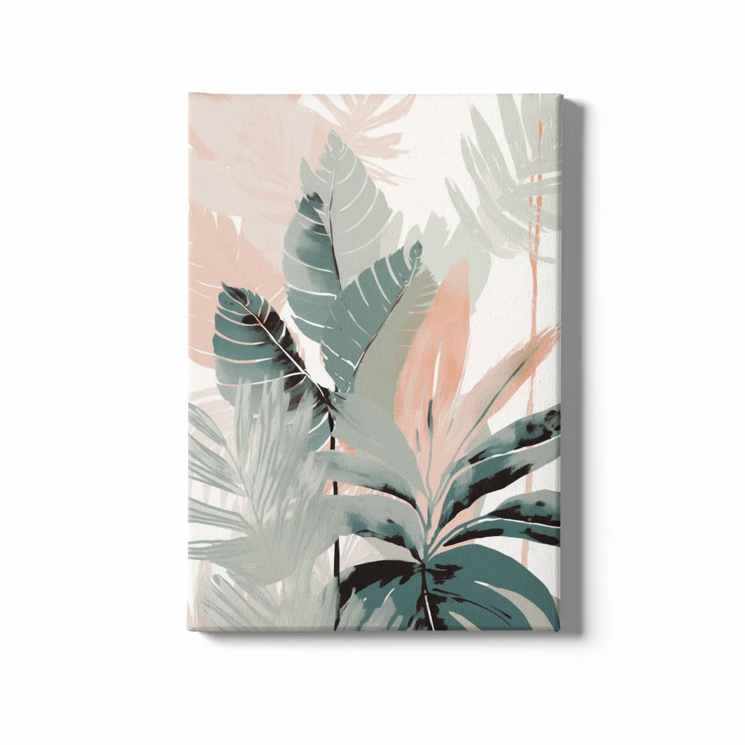 Lush Tropical Leaves | Modern Boho Art | Digital Printed Canvas