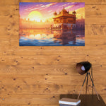 Load image into Gallery viewer, Gilded Sanctity: The Iconic Golden Temple | Amritsar&#39;s Jewel | Modern Illustration | Digital Printed Canvas
