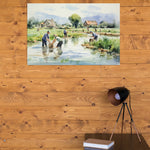 Load image into Gallery viewer, Rural Rhapsody: Abstract Harmony on the Village Farm | Digital Printed Canvas
