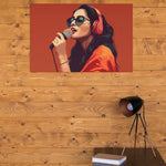 Load image into Gallery viewer, Singer | Retro Illustration | Digital Printed Canvas
