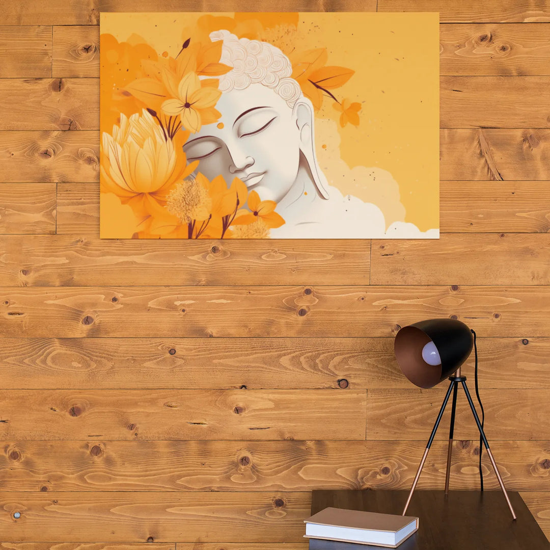 Lord Gautam Buddha | Minimalist Illustration | Digital Printed Canvas