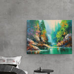 Load image into Gallery viewer, The Autumn Waterfall | Abstract Art | Digital Printed Canvas
