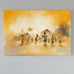 Load image into Gallery viewer, Kids Playing | Nostalgic | Abstract Art | Digital Printed Canvas
