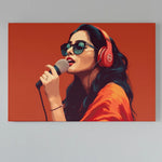 Load image into Gallery viewer, Singer | Retro Illustration | Digital Printed Canvas
