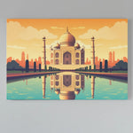 Load image into Gallery viewer, Taj Mahal Essence: Simplified Elegance in Illustration | Minimalist | Digital Printed Canvas
