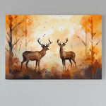 Load image into Gallery viewer, Gazing Deers | Abstract &amp; Modern Art | Digital Printed Canvas
