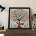 Load image into Gallery viewer, Curious Deer | Gond Art | Traditional Indian Art | Digital Printed Canvas
