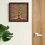 Load image into Gallery viewer, Beautiful Tree | Madhubani Art | Traditional Indian Art | Digital Printed Canvas
