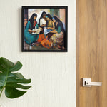 Load image into Gallery viewer, Painting In Style Of Amrita Sher Gill | Beautiful Illustration | Group Study | Digital Printed Canvas
