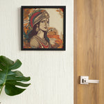 Load image into Gallery viewer, Indian Woman | Mauryan Empire | Beautiful Retro Illustration | Digital Printed Canvas
