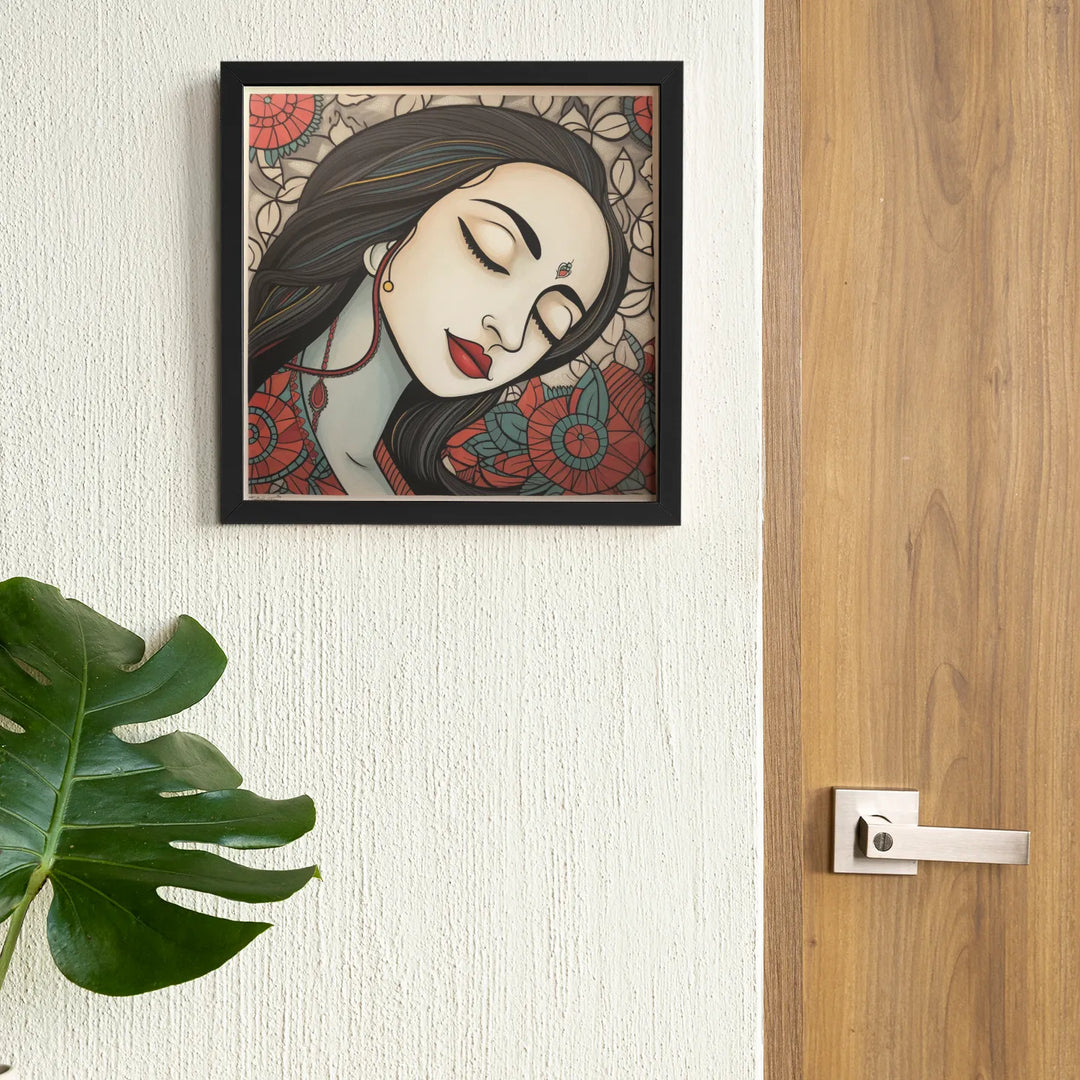 Beyond The Materialistic | Modern Madhubani Art | Traditional Art | Digital Printed Canvas