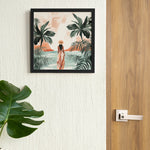 Load image into Gallery viewer, Tropical Tranquility: Minimalist Boho Bliss in Nature&#39;s Palette | Digital Printed Canvas
