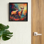 Load image into Gallery viewer, Abstract Art capturing the Gaze of a Deer | Digital Printed Canvas

