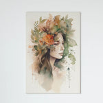 Load image into Gallery viewer, Nature&#39;s Muse: Boho Art Unveiling a Stunning Girl Adorned by Elements of Nature | Digital Printed Canvas
