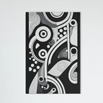 Load image into Gallery viewer, Contrast in Harmony: Exploring Black and White Abstract Patterns | Digital Printed Canvas
