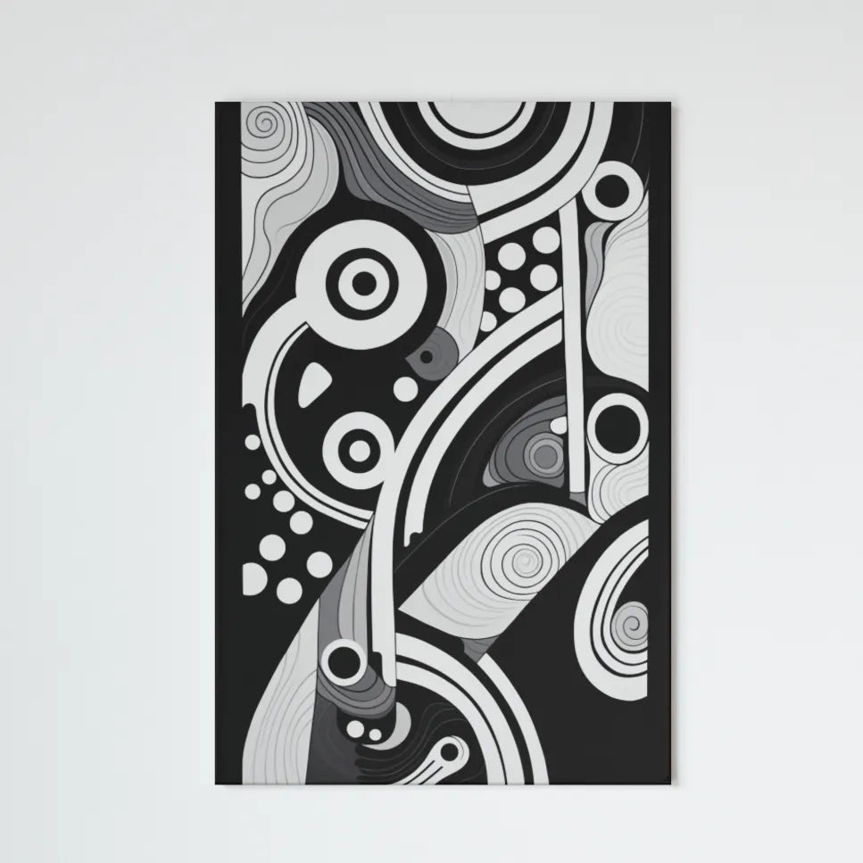 Contrast in Harmony: Exploring Black and White Abstract Patterns | Digital Printed Canvas