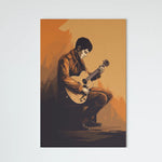 Load image into Gallery viewer, Guitarist | Retro Illustration | Abstract Touch | Digital Printed Canvas
