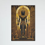 Load image into Gallery viewer, Eternal Radiance: Ancient Egyptian God in Black and Gold | Vintage Illustration | Digital Printed Canvas
