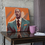 Load image into Gallery viewer, The Rock | Dwayne Johnson | Retro Illustration | Digital Printed Canvas
