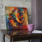 Load image into Gallery viewer, Lord Ganesha | Beautiful Abstract Art | Digital Printed Canvas
