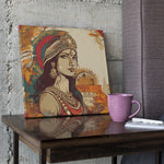 Load image into Gallery viewer, Indian Woman | Mauryan Empire | Beautiful Retro Illustration | Digital Printed Canvas
