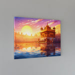 Load image into Gallery viewer, Gilded Sanctity: The Iconic Golden Temple | Amritsar&#39;s Jewel | Modern Illustration | Digital Printed Canvas
