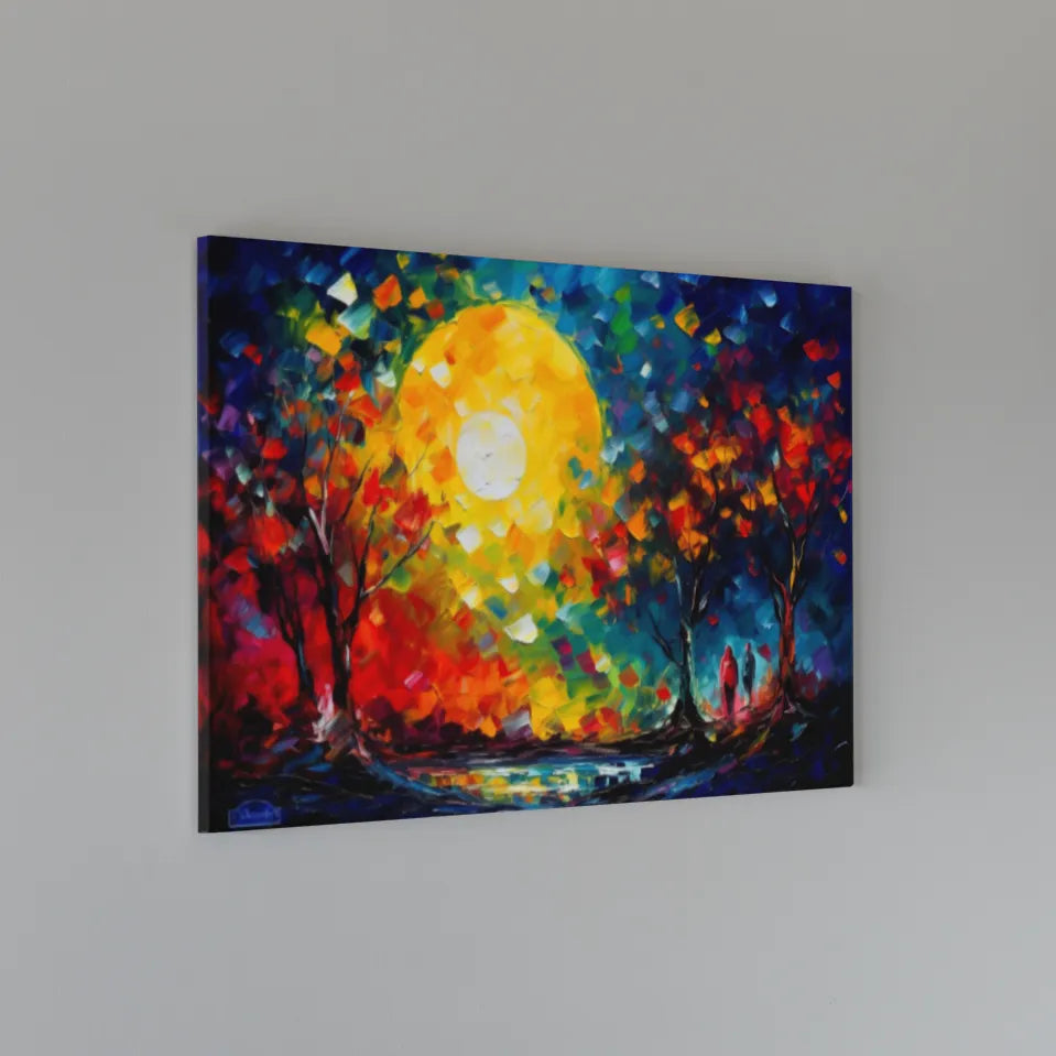 The Romantic Night | Abstract Art | Digital Printed Canvas