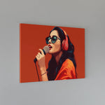 Load image into Gallery viewer, Singer | Retro Illustration | Digital Printed Canvas
