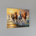 Load image into Gallery viewer, Seven Horse Painting | Vastu Painting | Illustration | Digital Printed Canvas
