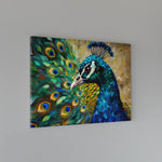 Load image into Gallery viewer, Prismatic Plumage : Beautiful Peacock | Abstract-Poly Art | Digital Printed Canvas
