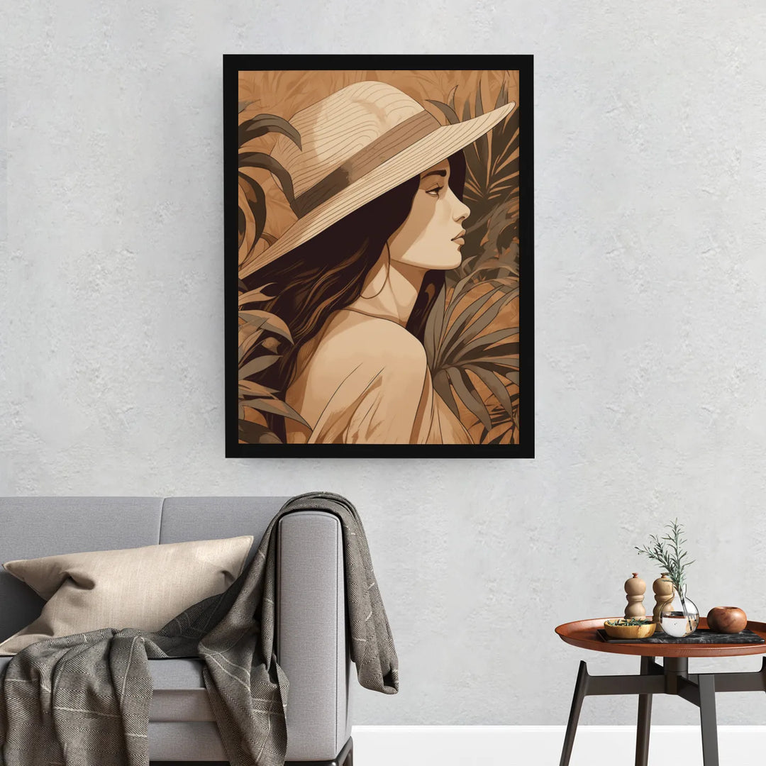 Beauty On Beach | Style Of Earth Tone Color Palette | Digital Printed Canvas