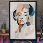 Load image into Gallery viewer, The Mystic Beauty | Line Art X Boho Fusion | Digital Printed Canvas
