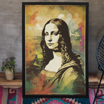 Load image into Gallery viewer, Mona Lisa | Retro Themed Illustration | Digital Printed Canvas
