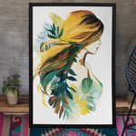 Load image into Gallery viewer, Tropical Grace | Mesmerizing Silhouette Poster | Digital Printed Canvas
