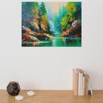 Load image into Gallery viewer, The Autumn Waterfall | Abstract Art | Digital Printed Canvas
