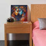 Load image into Gallery viewer, Radha-Krishna | Beautiful Abstract Art | Digital Printed Canvas
