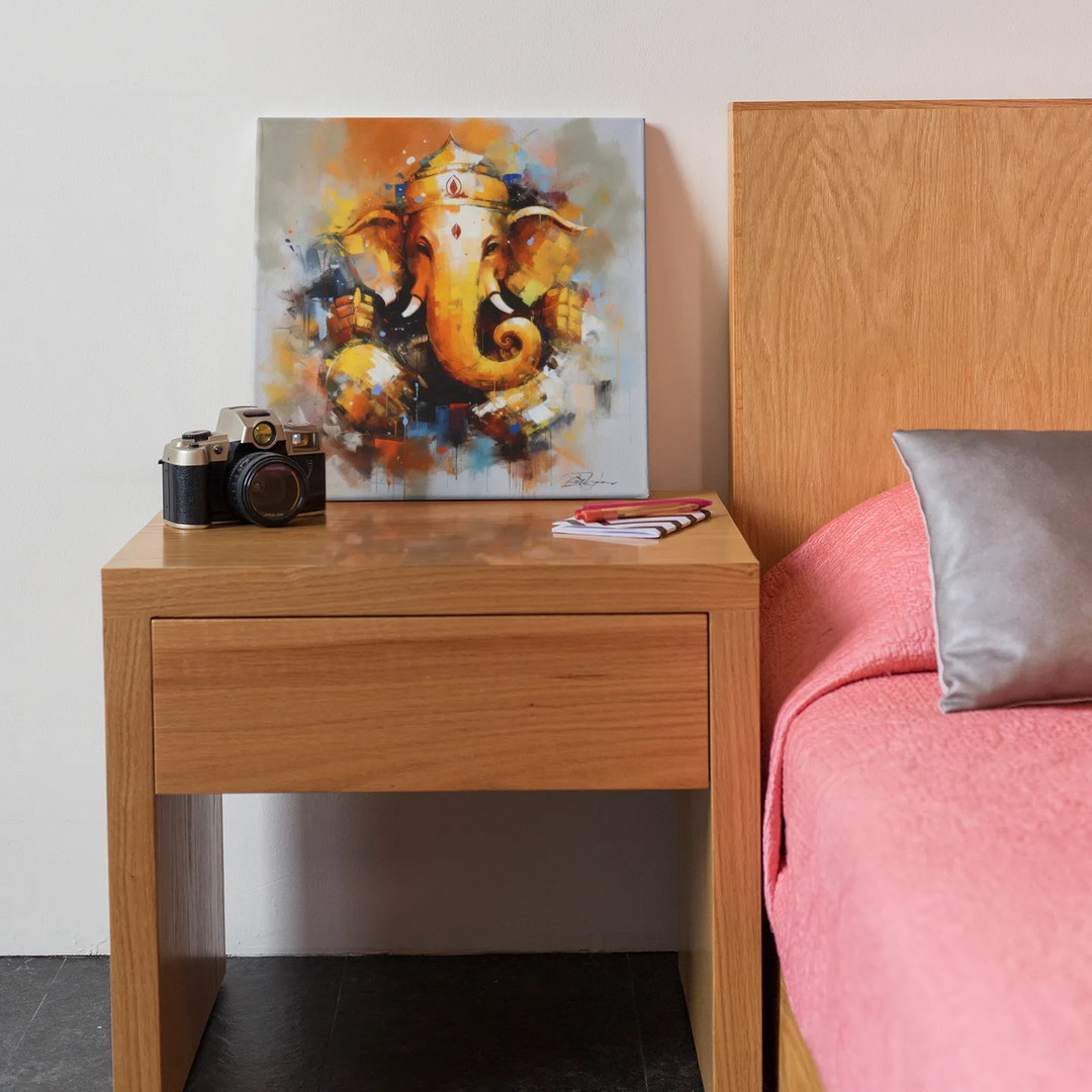 Divine Lord Ganesha | Beautiful Abstract Art | Digital Printed Canvas