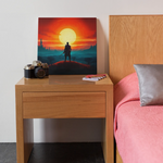 Load image into Gallery viewer, Rising Star | Sunrise | Minimalist Retro Illustration | Digital Printed Canvas
