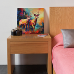 Load image into Gallery viewer, Abstract Art capturing the Gaze of a Deer | Digital Printed Canvas
